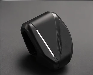 Graphite sculptural A-line clip accessory