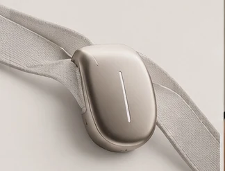 Light fabric strap accessory with slim silver A-line module
